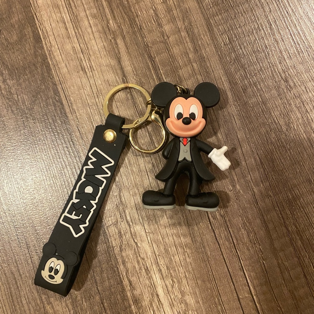 Disney Mickey Mouse Black and Red Keychain